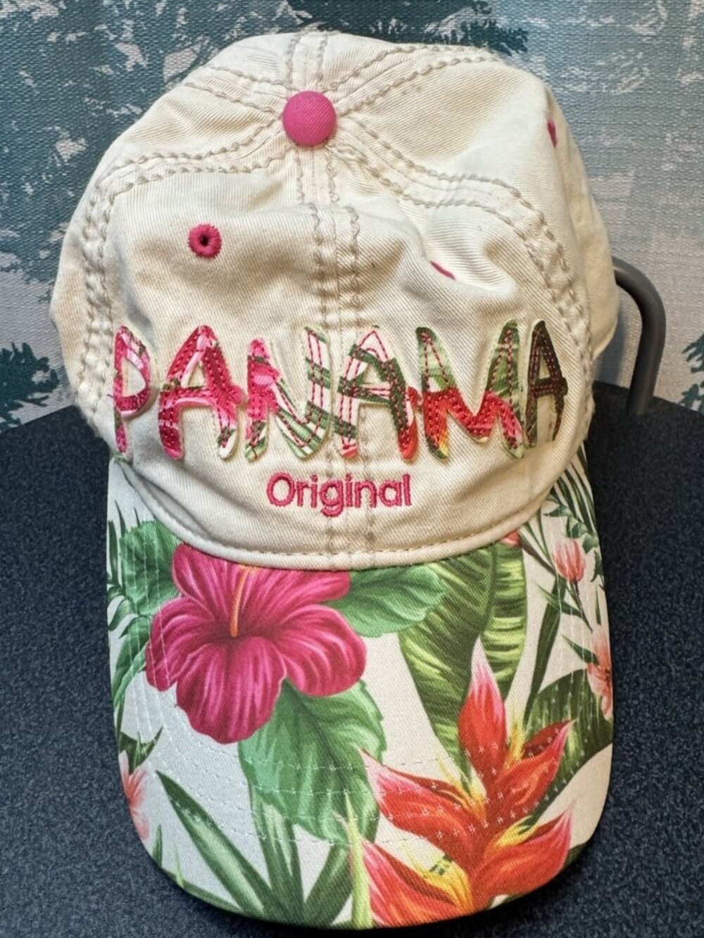 Panama Floral Tropical Robin Ruth Baseball Cap Adjustable Summer Beachcore